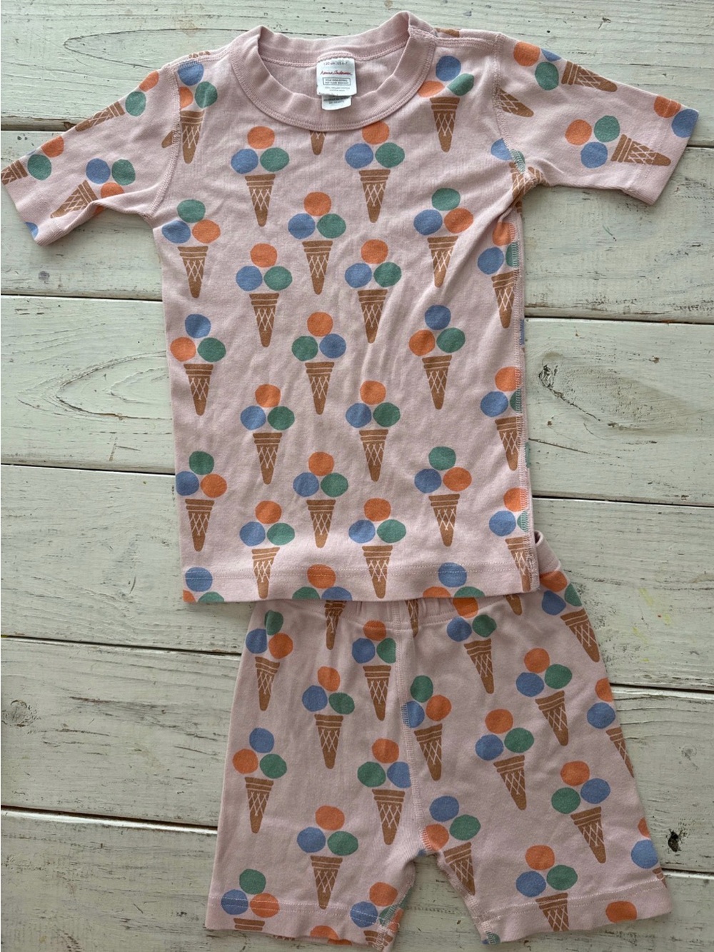 Polka Dot Ice Cream Short Johans Pajama Set